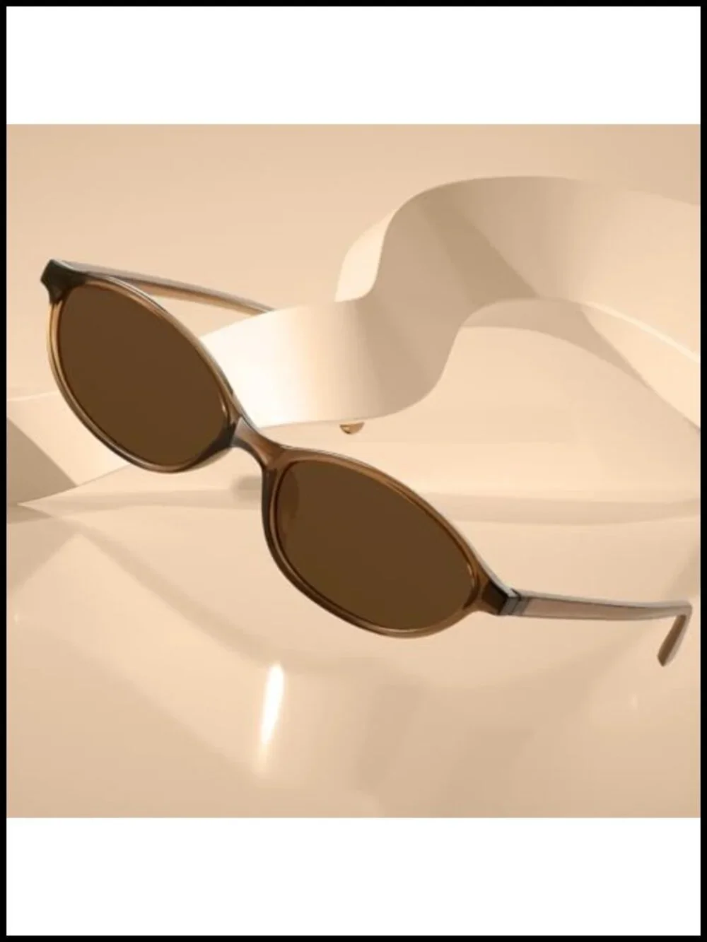 Retro Oval Cat Eye Sunglasses UV Protection Narrow Shades Y2K Trendy
